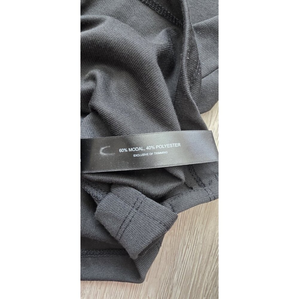 Marc Asher Polo Shirt Small Black Modal Blend Button Front NWT - Picture 8 of 10